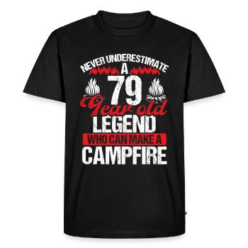79 ans Camper Scout scout 79 anniversaire - T-shirt Premium bio Homme - noir - Devant - Nico (187cm)
