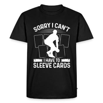 Baseball Card Collector I have to sleeve Cards - Men's Premium Organic T-Shirt - black - Front - Nico (187cm)