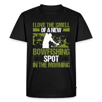 Bowfisher Fisherman Airboat Found new Bowfishing - Men's Premium Organic T-Shirt - black - Front - Nico (187cm)