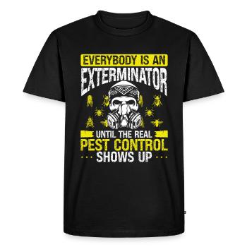 Pest Control Technician Pest Controller - Men's Premium Organic T-Shirt - black - Front - Nico (187cm)