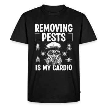 Pest Control Technician Pests is my Cardio Bugs - Men's Premium Organic T-Shirt - black - Front - Nico (187cm)