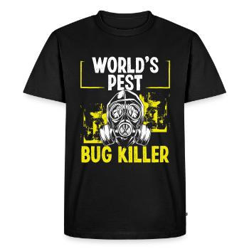 Pest Control Technician Worlds Pest Bug Killer - Men's Premium Organic T-Shirt - black - Front - Nico (187cm)
