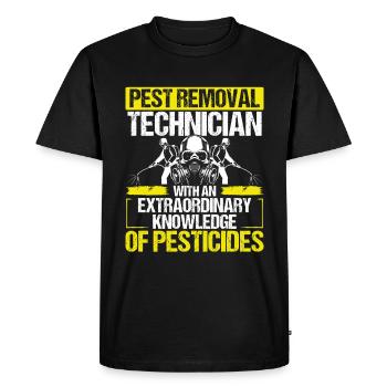 Pest Control Worker Pesticide Animal Control - Men's Premium Organic T-Shirt - black - Front - Nico (187cm)