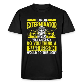 Pest Control Worker Animal Control Officer - Men's Premium Organic T-Shirt - black - Front - Nico (187cm)