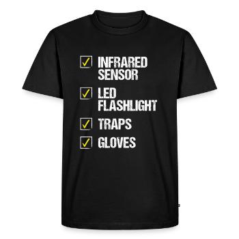 Pest Control Worker Sensor Flashlight Animal - Men's Premium Organic T-Shirt - black - Front - Nico (187cm)