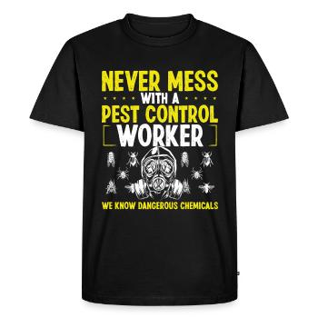Pest Control Worker Animal Control Professional - Men's Premium Organic T-Shirt - black - Front - Nico (187cm)