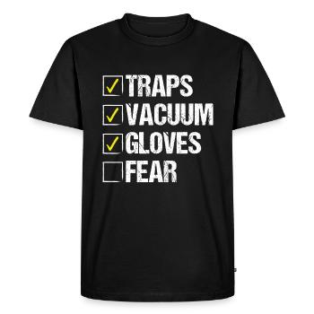 Animal Control Pest Control Technician Bug Killer - Men's Premium Organic T-Shirt - black - Front - Nico (187cm)