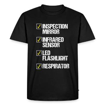 Pest Control Technician Flashlight Animal - Men's Premium Organic T-Shirt - black - Front - Nico (187cm)