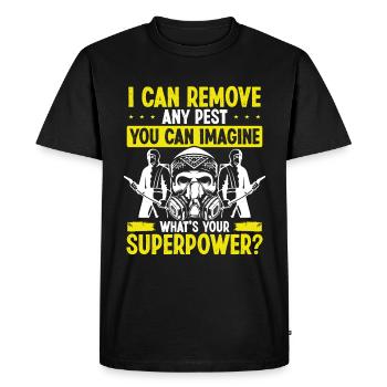 Pest Control Worker Pesticide Animal Control - Men's Premium Organic T-Shirt - black - Front - Nico (187cm)