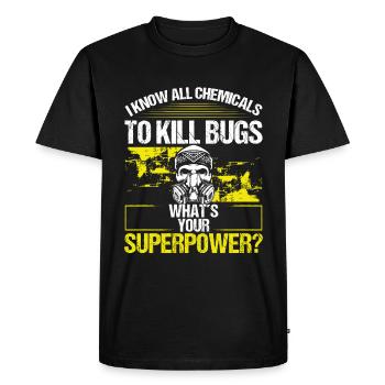 Pest Control Technician Chemical Animal Control - Men's Premium Organic T-Shirt - black - Front - Nico (187cm)