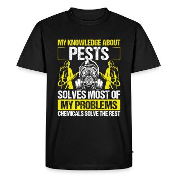Pest Control Worker Animal Control Control Tech - Men's Premium Organic T-Shirt - black - Front - Nico (187cm)