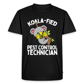 Pest Control Technician Koala Animal Officer - Men's Premium Organic T-Shirt - black - Front - Nico (187cm)