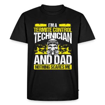 Temite Control Technician Dad Pest Worker Papa - Men's Premium Organic T-Shirt - black - Front - Nico (187cm)