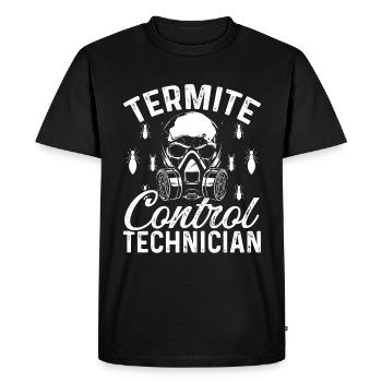Termite Control Technician Animal Officer Pest - Men's Premium Organic T-Shirt - black - Front - Nico (187cm)