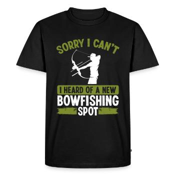 Bowfishing Spot Bow Hunter Archer Bowfisher - Men's Premium Organic T-Shirt - black - Front - Nico (187cm)