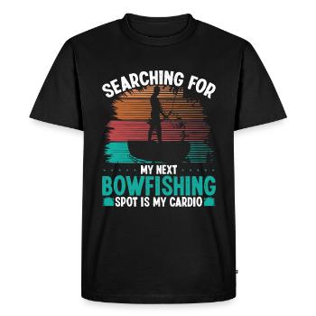 Bowfisher Bowfishing Spot Bowhunter Pêcheur - T-shirt Premium bio Homme - noir - Devant - Nico (187cm)