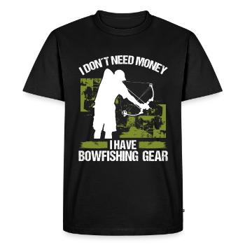Bowfisher Je n’ai pas besoin de Money Bowhunter BowfishingBo - T-shirt Premium bio Homme - noir - Devant - Nico (187cm)