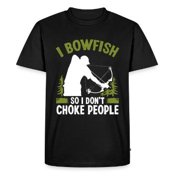 Bowfishing Archer Bow Hunter Fisherman Bowfisher - Men's Premium Organic T-Shirt - black - Front - Nico (187cm)