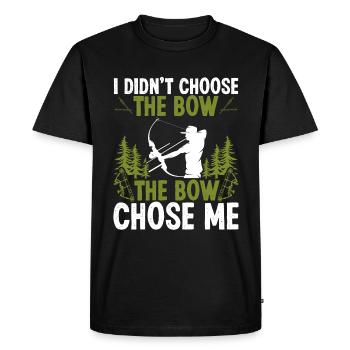 Bowfishing The Bowe Chose Me Fisherman Bowfisher - Men's Premium Organic T-Shirt - black - Front - Nico (187cm)