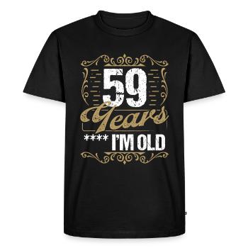 Sarcasme de 59 ans dans une vieille idée d’humour vintage59 Ye - T-shirt Premium bio Homme - noir - Devant - Nico (187cm)