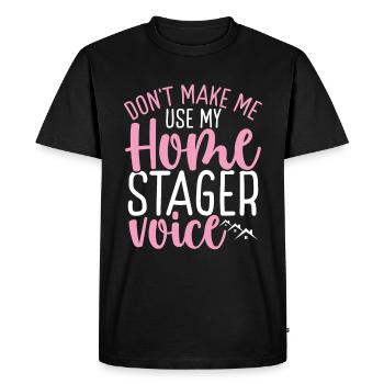Intérieur Home Stager Voice House Staging - T-shirt Premium bio Homme - noir - Devant - Nico (187cm)
