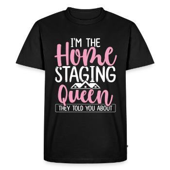 Accueil Mise en scène Queen Interior House Spectacle - T-shirt Premium bio Homme - noir - Devant - Nico (187cm)