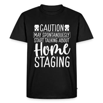 Home Staging Intérieur Home Stager House Affichage - T-shirt Premium bio Homme - noir - Devant - Nico (187cm)