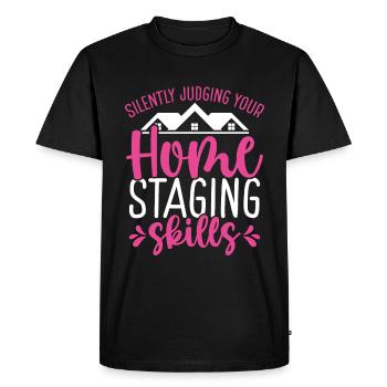 Home Staging Skills Women Interior Home Stager - Men's Premium Organic T-Shirt - black - Front - Nico (187cm)