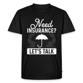 Agent d’assurance Besoin d’assurance ParlonsAssuranceI - T-shirt Premium bio Homme - noir - Devant - Nico (187cm)