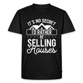 Real Estate Agent Rather be Selling Houses - Men's Premium Organic T-Shirt - black - Front - Nico (187cm)