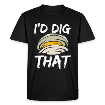 Râteau à palourdes Idig that Clam Clam DiggerClamming R - T-shirt Premium bio Homme - noir - Devant - Nico (187cm)