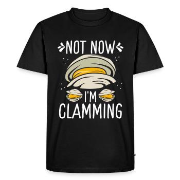 Clam No now Im clamming Rake Clam DiggerClam No no - Men's Premium Organic T-Shirt - black - Front - Nico (187cm)