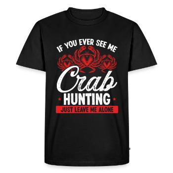 Chasse au crabe Laissez-moi tranquille Crabe Crabe - T-shirt Premium bio Homme - noir - Devant - Nico (187cm)
