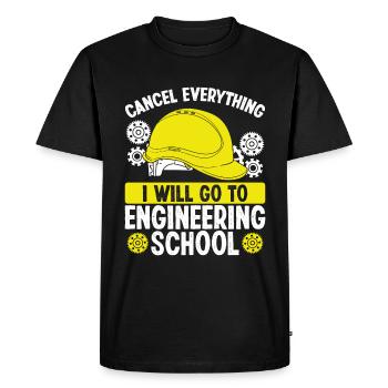 Engineering School Graduation Engineer School - Men's Premium Organic T-Shirt - black - Front - Nico (187cm)