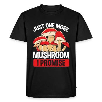 Cueillette de champignons Juste un de plus que je promets à Shroom - T-shirt Premium bio Homme - noir - Devant - Nico (187cm)