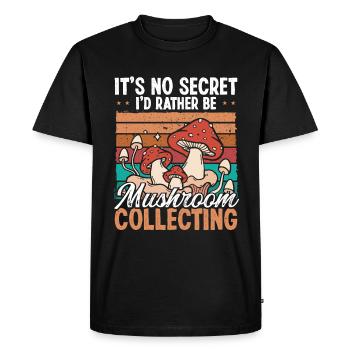 Mushroom Collecting Its no Secret Mushroom ShroomM - T-shirt Premium bio Homme - noir - Devant - Nico (187cm)
