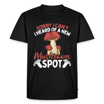 Collecte de champignons Nouveau champignon Spot Shroom - T-shirt Premium bio Homme - noir - Devant - Nico (187cm)