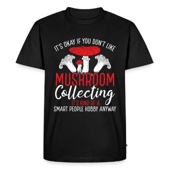 Shroom Smart People Hobby Mushroom Collectionner - T-shirt Premium bio Homme - noir - Devant - Nico (187cm)