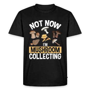 Shroom Shrooms Pas maintenant à Mushroom CollectingShroo - T-shirt Premium bio Homme - noir - Devant - Nico (187cm)