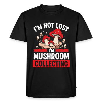 Shroom Im pas perdu Im Mushroom CollectioningShroom Im - T-shirt Premium bio Homme - noir - Devant - Nico (187cm)