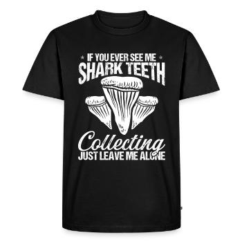 Collecte de dents de requin Laissez-moi Chasseur de dents de requin - T-shirt Premium bio Homme - noir - Devant - Nico (187cm)