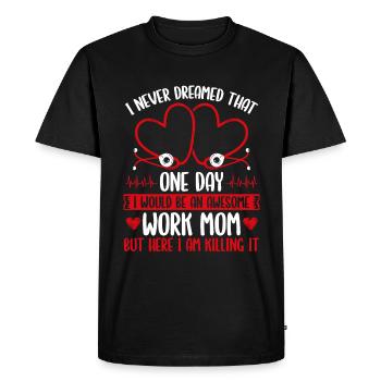 CNA Nurse Work Mom Mothers Day Cardiac - Men's Premium Organic T-Shirt - black - Front - Nico (187cm)