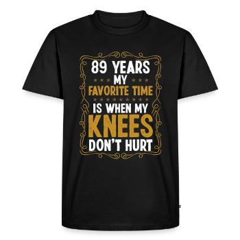89 Idée Drôle de blessure au genou Chirurgie de l’année Humour - T-shirt Premium bio Homme - noir - Devant - Nico (187cm)