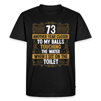73 ans Idée drôle pour les hommes Sarcasme Humour - T-shirt Premium bio Homme - noir - Devant - Nico (187cm)