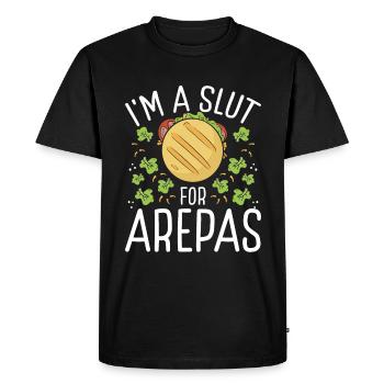 Arepa Lover Food Cuisine hispanique traditionnelle - T-shirt Premium bio Homme - noir - Devant - Nico (187cm)