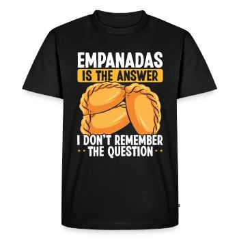 Empanadas is the Answer Hispanic Food Empanada - Men's Premium Organic T-Shirt - black - Front - Nico (187cm)