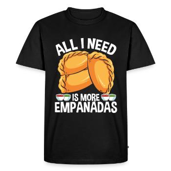 Empanada Lover Tout ce dont j'ai besoin, c'est plus d'hispanique latin - T-shirt Premium bio Homme - noir - Devant - Nico (187cm)