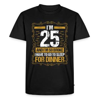 25 Idée drôle Aller dormir pour le dîner Humour de l’année - T-shirt Premium bio Homme - noir - Devant - Nico (187cm)