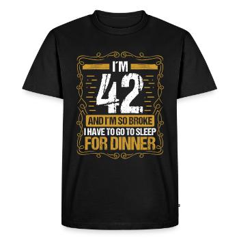 42 Idée drôle Allez dormir pour le dîner de l’année Humour - T-shirt Premium bio Homme - noir - Devant - Nico (187cm)