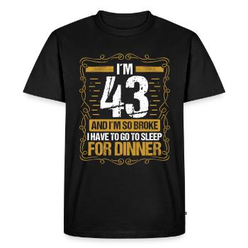 43 Idée drôle Aller dormir pour le dîner Humour de l’année - T-shirt Premium bio Homme - noir - Devant - Nico (187cm)